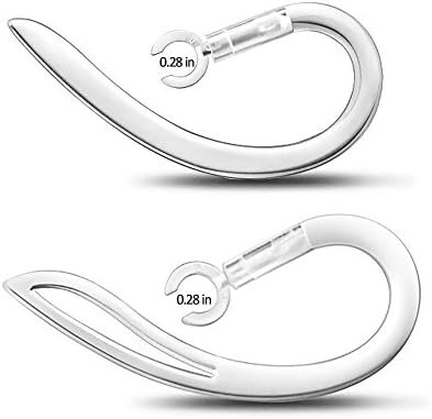 Deruitu Replacement Earhooks for Sport Bluetooth Headphones, Universal Earring Hooks for Wireless Earbuds(2 pairs)
