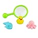 Jerryvon Bath Toy with Fishing Net Floating Animals Water Toy Baby Bathroom Pool Accessory for Kids Girls Boys 12 Months +