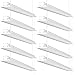 Sunco 10 Pack Shop Lights LED 4ft Plug in Linkable Workshop Garage Fixture, 4500 LM, Link Up to 4, 5FT Power Cable, Surface or Suspension Mount, 40W 5000K Day, Black Utility, 48 Inch Frosted ETL