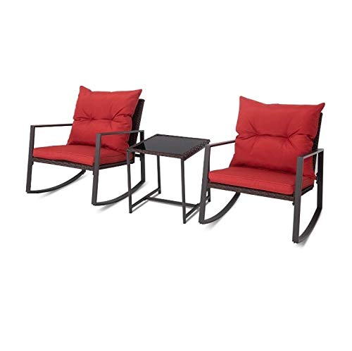 Best backyard classics wicker chair set with ottoman