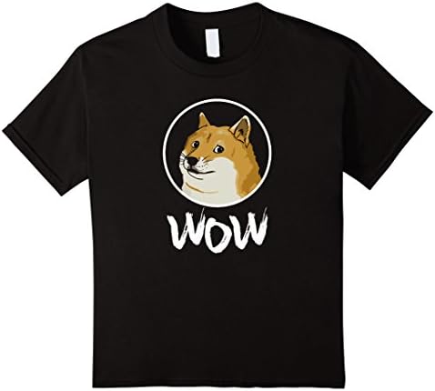Kids Doge Wow! Shiba Inu Meme T-Shirt 8 Black