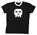 Scott Pilgrim vs. The World Pixel Skull Adult Black with White Ringers T-shirt Tee