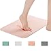 Marbrasse Bath Mat, Absorbent Diatomaceous Earth, Japanese Design, Antibacterial Deodorant Nonslip Bathroom Floor Mats (Pink)