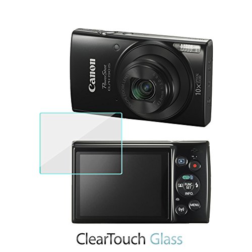 BoxWave Canon Powershot ELPH 190 Screen Protector, [ClearTouch Glass] 9H Tempered Glass Screen Protection for Canon Powershot ELPH 190