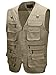 Alipolo Men's Fishing Vest Multi Pockets Photography Outdoor Jacket Vest Khaki US XXL/Label 5XL