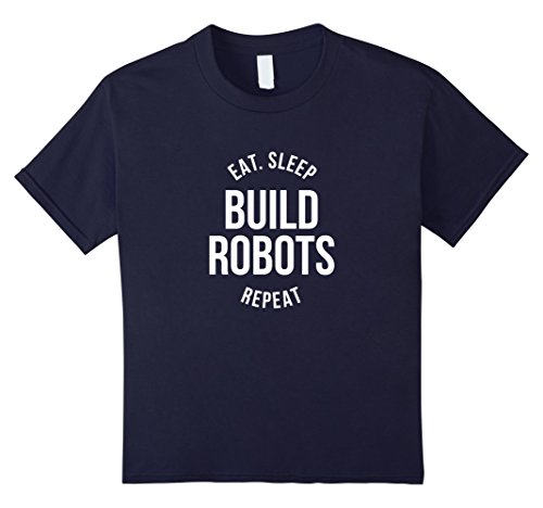 unisex-child Robotics Engineer Shirt - Build Robots T Shirt 12 Navy