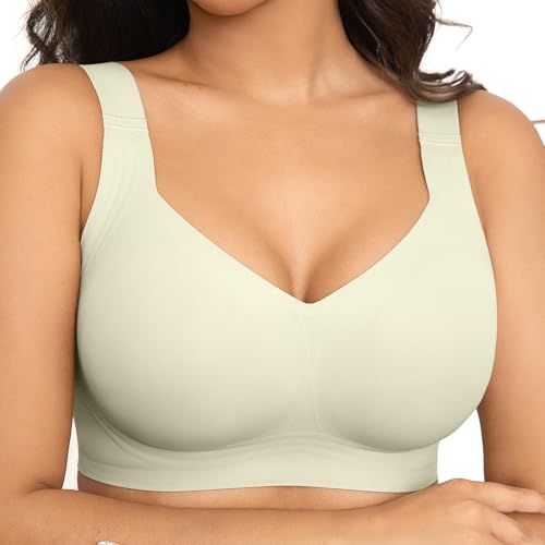 Sujetador Push-up para Mujer, Sin Aro Sin Armadura Zero Feel Bliss, Tirantes Anchos Elásticos Ajustables, Suave Transpirable Efecto Invisible, Cobertura Total y Buen Soporte