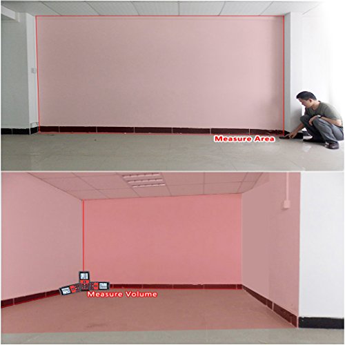 Laser Distance Measure 262ft 80m Mini Handheld Digital Laser Distance Meter Rangefinder Measurer Tape Diastimeter with LCD Backlight Red - Thumbnail 7