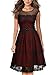 Missmay Women's Vintage Embroidered Lined Polka Dots Cocktail Swing Dress