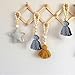 Pengxiaomei 3pcs Farmhouse Beads with Tassels, Wall Hanging Decor Wood Bead Graland Natural Prayer Beads