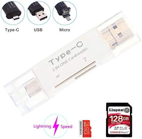 WestTech Almighty USB-C Type-C to SD Card Reader Adapter, SD/TF Card Reader Adapter 2 in 1 for Apple MacBook Pro, Samsung S8/S8 +/Note 8/S9/S9 +/Note 9,OnePlus Xiaomi Google Pixel Android Phones