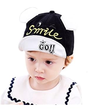 Kids Baby Cartoon Panda Beret Sun Hat With Smile Letter Sport Baseball Beanie Cap