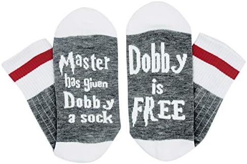 Crew Casual Socks, Master has given Dobby a sock Dobby is Free, Combed Novelty Socks For Men & Women