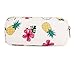 Leaper Pineapple Pen Pencil Case Coin Purse Pouch Small Wallet Cosmetic Makeup Bag Beige