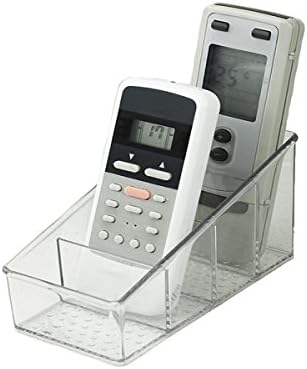 Amazon Com Small Remote Control Holder Transparent Organizer Clear Acrylic Media Storage Box Makeup Organizer Store Tv Remote Holders Brush Pencil Glasses And Media Player Home Improvement