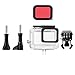 Makit Waterproof Housing 45M Underwater Dive Case Cover For GoPro Hero 6/5 GoPro HERO (2018) (With Red Filter As A Gift)