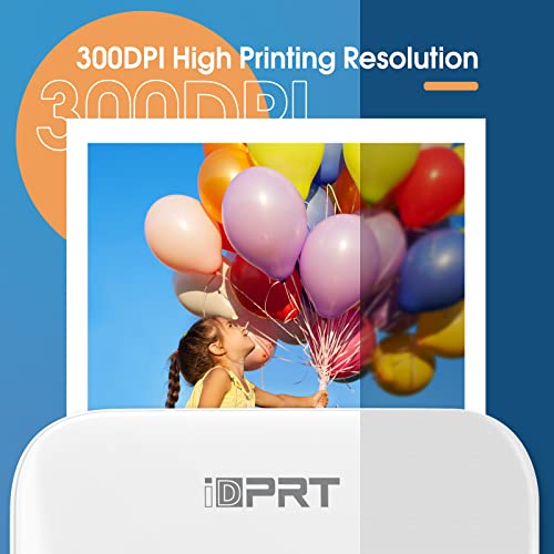 iDPRT [2023] 2X3'' Mini Photo Printer, Bluetooth Portable Photo Printer with AR Video Printing, Instant Photo Printer with Zink Sticky Back Paper, Ideal for Family, Party&Travel, Support iOS&Android
