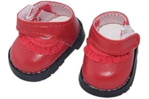 JOJEDOMO Compatible with Labubu Doll Shoes for 17cm Doll,Shoes Used for Labubu Accessories (HB-Red)