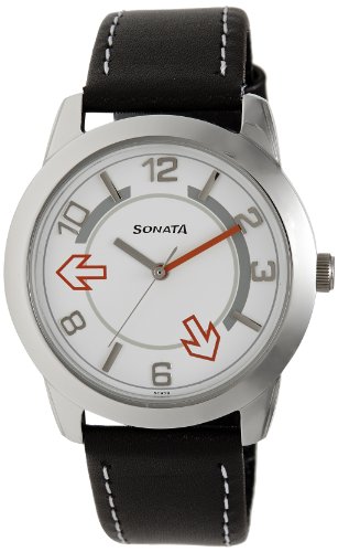 Sonata Yuva Analog White Dial...