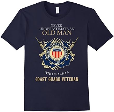 Men's U.S Coast Guard Veteran T-Shirt Large Navy