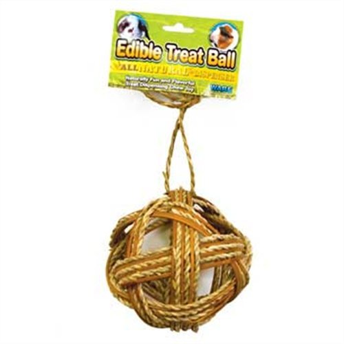 Ware Manufacturing Willow Edible Small Pet Ball Chew Treat, 4-Inch