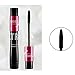 2Pcs Black Silk 3D Mascara Fiber Eyelash Grafting Kit for Thickening & Lengthening, Long Lasting, Waterproof Sexy Eye Makeup