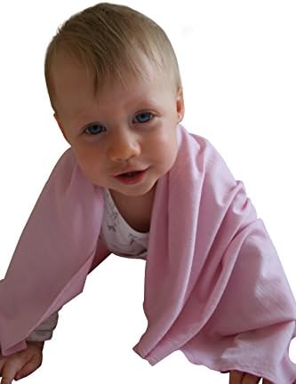 Merino Swaddle Blanket for Premature, Low Birthweight Babies or Twins (Medium 29 1/2" x 29 1/2", Blossom)