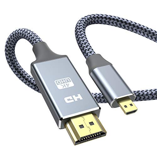 Micro Hdmi ケーブル 1m マイクロタイプdオス タイプaオス 4k 60hz ハイスピード マイクロhdmi Gopro テレビ デジカメ ビデオ アクションカメラなどに対応 ナイロン編み保護