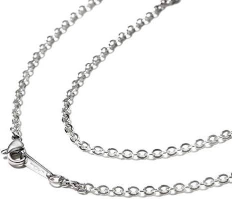[ナピスト] ネックレス チェーン レディース メンズ ステンレス アレルギー対応 316L 平あずき シンプル 2.5mm 50cm