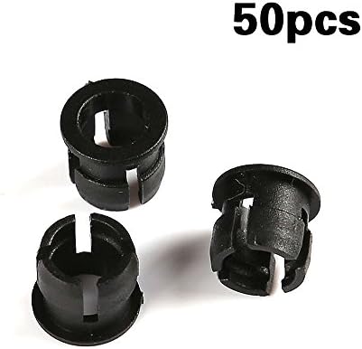 MassMall 50Pcs Black Plastic 5mm LED Holder Car Boat Display Panel