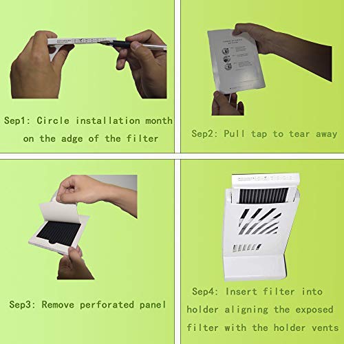 Carbon Activated Refrigerator Air Filter Replacement Compatible with