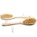 Dry Brushing Body Brush Long Handle. Excellent Body Exfoliating Brush to Dry Brush, Reduce Cellulite and Exfoliate for Silky Smooth Skin. Beautiful Wood and Boar Bristle Brush Made in Russia.