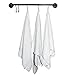 Industrial Pipe Towel Rack by DIY Cartel - Hardware Only - Perfect for: Curtain Rod, Storage Bar, Hanging Plants, Coat Rack & Industrial Furniture/Farmhouse Decor (24 - Inch)