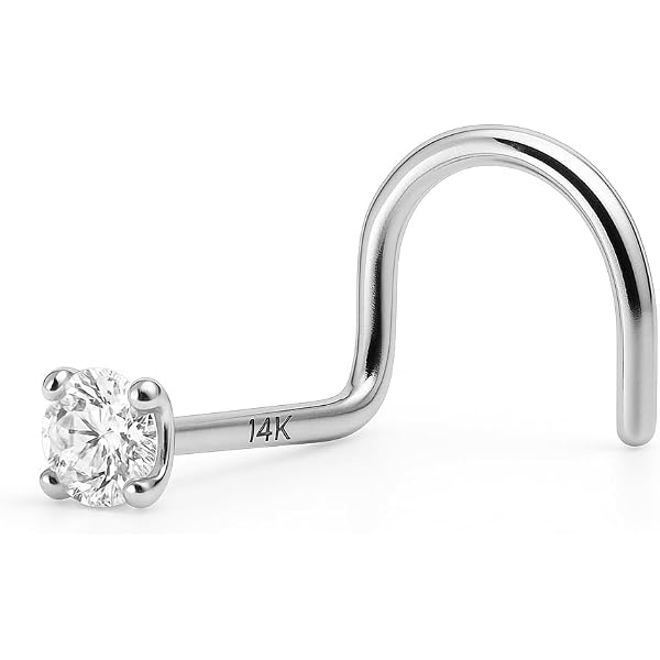 Luxe Modz 2-Pack 18G Nose Piercing Studs – Spike End, 316L Surgical Steel, 6mm, Nickel-Free