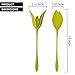 Peleg Design Bloom Napkin Holders for Tables, Set of 4 Green Stemmed Plastic Twist Flower Buds Serviette Holders Plus White Napkins for Making Original Table Arrangements