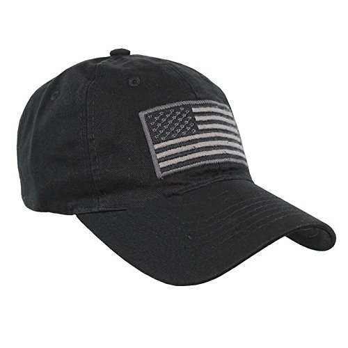 USA American Flag Baseball Cap Military Army Operator Adjustable Hat (Black)