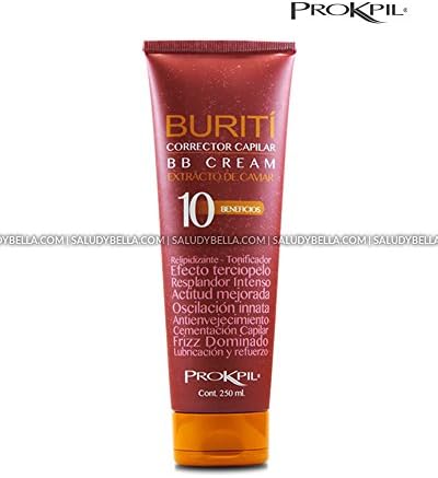 Prokpil | Buriti 10 Benefits BB Cream High end Hair Corrector Recomemnded it by Profs All Natural Ingredients Silicone Free Leave in Frizz Control | Corrector de gama alta con beneficios 8.4oz-250ml