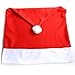 Toulifly Christmas Santa Hat Chair Covers, Santa Hat Chair Covers, Red Hat Chair Back Covers Kitchen Chair Covers Sets for Christmas Holiday Festive Decor, Christmas Decorations Chair Covers, 6 Pcs