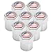 SAMIKIVA American Flag Tire Valve Stem Caps, USA with O Rubber Ring, Universal Stem Covers for Cars, SUVs, Bike, Bicycle, Trucks, Motorcycles, Airtight Seal Heavy Duty (Chrome Classic (8 Pack))