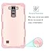 LG K10 Case, LG Premier LTE Case, Elegant Choise Ultra Thin Hybrid Shockproof Dual Layer Rugged Armor Hard Case Cover For LG K10/LG Premier LTE L62VL L61AL (2016)(Rose Gold)