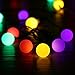 LUCKLED Christmas String Lights, 21ft 50 LED Solar String Lights, Outdoor Lighting String for Home Garden Patio Wedding Party Yard Xmas Trees Holiday Christmas and Halloween Decorations MultiColored