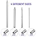 4 Pcs/4 Sizes Paracord FID Lacing Needles for Laces and Strings, Stainless Steel, with Smoothing Tool, TuNan Stitching Leather Weaving & Bracelet Needle - Silver
