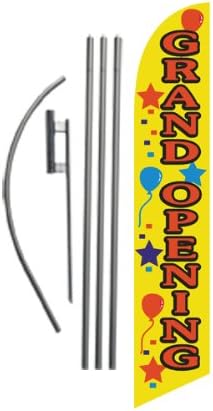 Amazon Com Grand Opening Advertising Feather Banner Swooper Flag