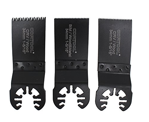 8 Pcs Precision Oscillating Multitool Blades Set Quick Release Oscillating Multifunction Saw Blade Fit Universal Porter Cable Bosch Black & Decker Dewalt Multimaster Vibration Saw Blade TF59100018