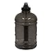 1/2 Gallon (64 oz.) Plastic Sports Water Bottle w/Pop Cap - Black