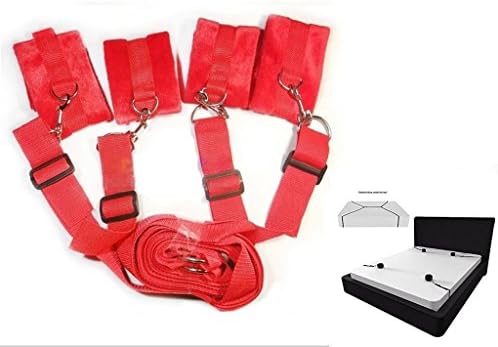 Bed Coverlets with Soft Bands (Red)