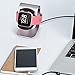 VIGOSS Compatible Fitbit Versa Charger, Premium Aluminum Fitbit Versa Charging Stand Dock Station Cradle Charging Clip Silicone Bracket USB Charger Cable for Fitbit Versa Smartwatch (Silver)