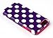 DandyCase 2in1 Hybrid High Impact Hard Purple Polka Dot Pattern + Silicone Case Case Cover For Apple iPhone 5S & iPhone 5 (not 5C) + DandyCase Screen Cleaner