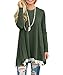 Sanifer Women Lace Long Sleeve Tunic Top Blouse (X-Large, Green)