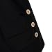 MissQee Maternity Shirt Side Button and Ruched Maternity Tunic Tops Maternity Short Sleeve T-Shirts (S,Black)